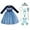 Blue+fagu, variant on KAWELL Blue Costume, Game Theme Dress for Girls Snowflake Princess Adventure Dress Up Christmas Costumes for Kids