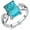 5, variant on Natural Turquoise Ring for Women 925 Sterling Silver Genuine Rectangle Turquoise Ring Jewelry Gifts for Mom Wife