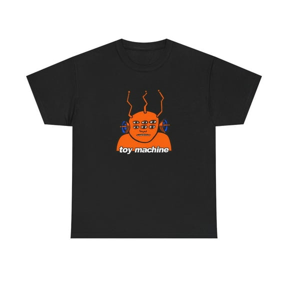Toy Machine Orange Funky Alien Vintage Skateboarding T Shirt Design - Black / M
