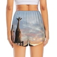 thumbnail image 4 of Goofa Elephant Giraffe Printed Women 2 in 1 Running Shorts,Quick Dry Athletic Workout Shorts,High Waisted Athletic Shorts with Liner Pockets-Medium, 4 of 9