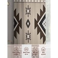 thumbnail image 3 of Brown Aztec Sheer Curtains for Living Room Bedroom Boho Southwest Ethnic Neutral Motifs Sheer Curtains 84 Inch Long 2 Panels Set Light Filtering Curtain Window Treatments Drapes for Dining Room, 3 of 6