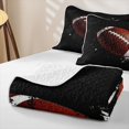 thumbnail image 4 of Erosebridal Splatter Football Quilt Full, Cartoon Ball Print Full Bedspread Sets for Boys and Girls, 3 Pieces, 4 of 7