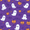 Halloween Purple Ghosts, variant on FORMRS 1-Subject Spiral Notebook 8" x 5" College Ruled 60 Refillable Sheet A5 Hard Cover, Autumn Day Pattern