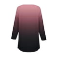 thumbnail image 5 of SwiftWear T-Shirts pour Femmes Mode Tendance Col Rond Manches Mi-Longues T-Shirt Dégradé Décontracté Ample Basique, 5 of 5
