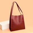 thumbnail image 1 of Women Vintage Casual PU Leather Bag Large Capacity Tote Bags Women Fashion Shoulder Bag Simple Crossbody Bag Lady Handbag, 1 of 4