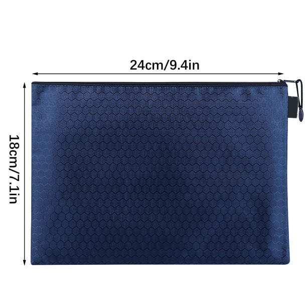 Bolsa de archivo con estampado de fútbol, bolsa de lona gruesa con cremallera, bolsa de datos, bolsa de papelería para archivos de estudiantes