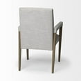 thumbnail image 5 of Mercana  Palisades Cream Fabric Wrap Brown Wood Frame Dining Chair, 5 of 7