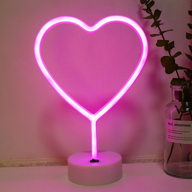 Led Neon Light Wall Art Sign Bedroom Decor Rainbow Hanging Night Lamp Home Party Holiday Decor Xmas Gift