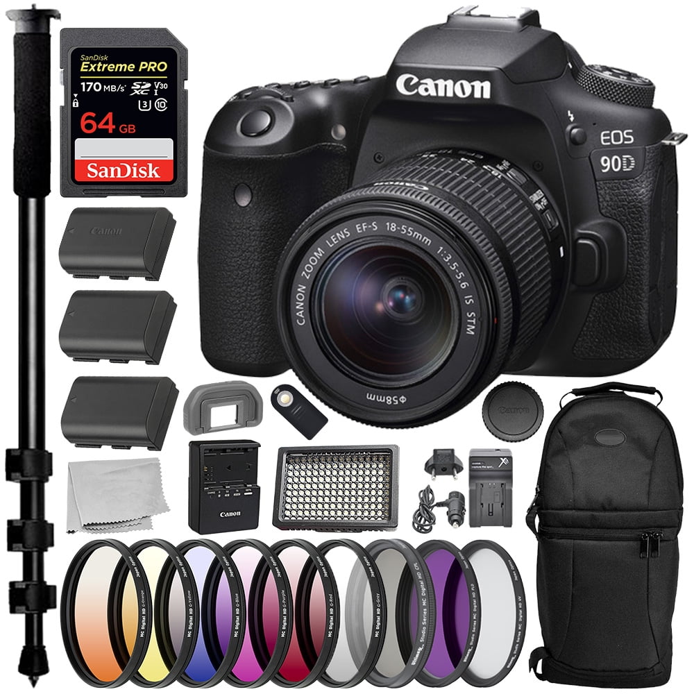 Canon EOS 90D DSLR Camera with 18-135mm Lens 6pc Graduated Filter Kit and  More and Essential Bundle; Includes: SanDisk Extreme PRO 64GB Memory Card  Camera, Photo & Video Digital Cameras Electronics christkindlmarket.com