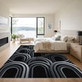 thumbnail image 3 of ODIKA 2'x3' Machine Washable Non-Slip Area Rug, Geometric Gray High Traffic Rug, Gray, 1102026, 3 of 7