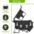 thumbnail image 4 of UK5- UK5RD Without LED DIN Rail Fuse Terminal Base Disconnect Terminal Block Screw Clip (Pack of 10Pcs,Black), 4 of 5
