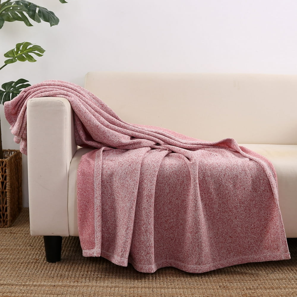 Mainstays Sweater Fleece Throw Blanket, 50" x 60", Red