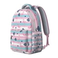 thumbnail image 2 of Trendy Flamingo Print School Bag - Lightweight Laptop Backpack for University Students, Breathable Bookbag with Side Pockets, Fashion Forward Design, 2 of 6
