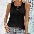 thumbnail image 5 of gakvbuo Summer Tank Tops For Women 2024 Summer Eyelet Sleeveless Workout Tank Vacation Holiday Shirt Flowy Casual Trendy Cami Shirts, 5 of 6