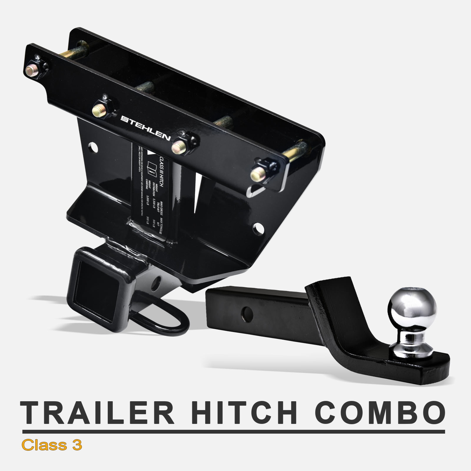Stehlen 733469492061 Class 3 Trailer Hitch Receiver 2" with Loaded Ball 2005 Jeep Grand Cherokee Trailer Hitch