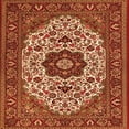 thumbnail image 1 of Ahgly Company Indoor Square Medallion Orange Traditional Area Rugs, 5' Square, 1 of 1