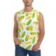 thumbnail image 1 of Fotbe Cartoon Corn Men's Camiseta sin Mangas Estampada para Hombres, Playera Casual para Gimnasio, Entrenamiento, Playa-XX-Large, 1 of 7