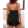 thumbnail image 4 of Ekouaer Pajama Sets For Women 2 Piece Silk Lingerie Sleepwear Satin Cami Pj Shorts Set Soft Nightwear, 4 of 4