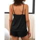 thumbnail image 4 of Ekouaer Pajama Sets For Women 2 Piece Silk Lingerie Sleepwear Satin Cami Pj Shorts Set Soft Nightwear, 4 of 4