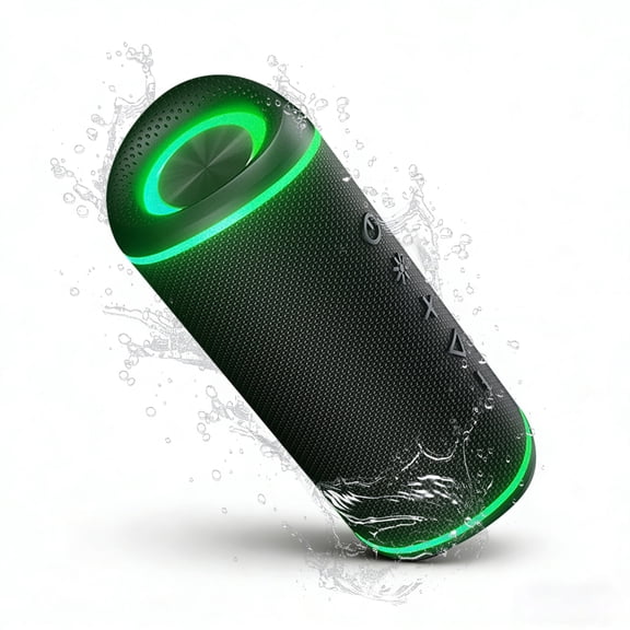 Portable Bluetooth Speaker with Stereo Sound, Wireless Bluetooth 5.3,RGB Lights, IPX7 Waterproof, 24H Playtime, TWS Pairing for Outdoor/Home/Party/Travel
