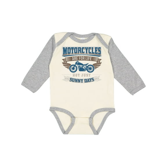 Inktastic Motorcycles Are for Life Biker Boys or Girls Long Sleeve Baby Bodysuit