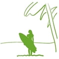 thumbnail image 1 of Surfer on The Beach Sketch - 5" - Die-Cut Sticker - for Cars, Trucks, Windows, Laptops, Tablets 3.0 mil Thick - Lime, 1 of 4