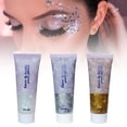 thumbnail image 3 of ZOUBAOQ Visage Blanc Transparent Pailleté - Tenues de Fête Flash Festival Rave pour Femmes, 3 of 8