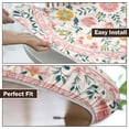 thumbnail image 6 of Boho Round Fitted Tablecloth with Elastic Edge,Water-Resistant Vintage Spring Light Pink Green Yellow Floral for 40-44" Found Tables Pastoral Flowers Leaf Table Cloth for Dinner,Outdoor,Patio, 6 of 8