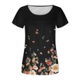 thumbnail image 3 of Blusa de manga corta con cuello redondo, informal, cómoda, a la moda para mujer OAVQHLG3B Store  lin121212, 3 of 3