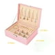 thumbnail image 2 of Jewelry Box Organizer for Women Girls, 2 LayerS Large Men Jewelry Storage Case, PU Leather Display Jewellery Holder (Pink), 2 of 5