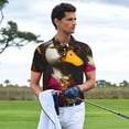 thumbnail image 3 of Honeii Noble Style Duck print Polo Shirt, a classic short-sleeved, button-down golf shirt designed for menLarge, 3 of 6