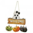 thumbnail image 2 of Letrero colgante de Halloween Macarena para porche decoración de madera, 2 of 8