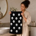 thumbnail image 7 of Miwamany Halloween Skull Hand Towel, Black White Skeleton Decorative Towel, Soft Absorbent Kitchen Bathroom Hand Towel, Spooky Home Indoor Decoration Supplies, 23.6x15.7 inch, 7 of 7