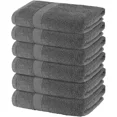 thumbnail image 1 of White Classic Wealuxe Collection Bath Towels 24x50 In (60 x 127 cm), Cotton Towel Set for Bathroom, Hotel, Gym, Spa, Soft Extra Absorbent Quick Dry 6 Pack, 1 of 8