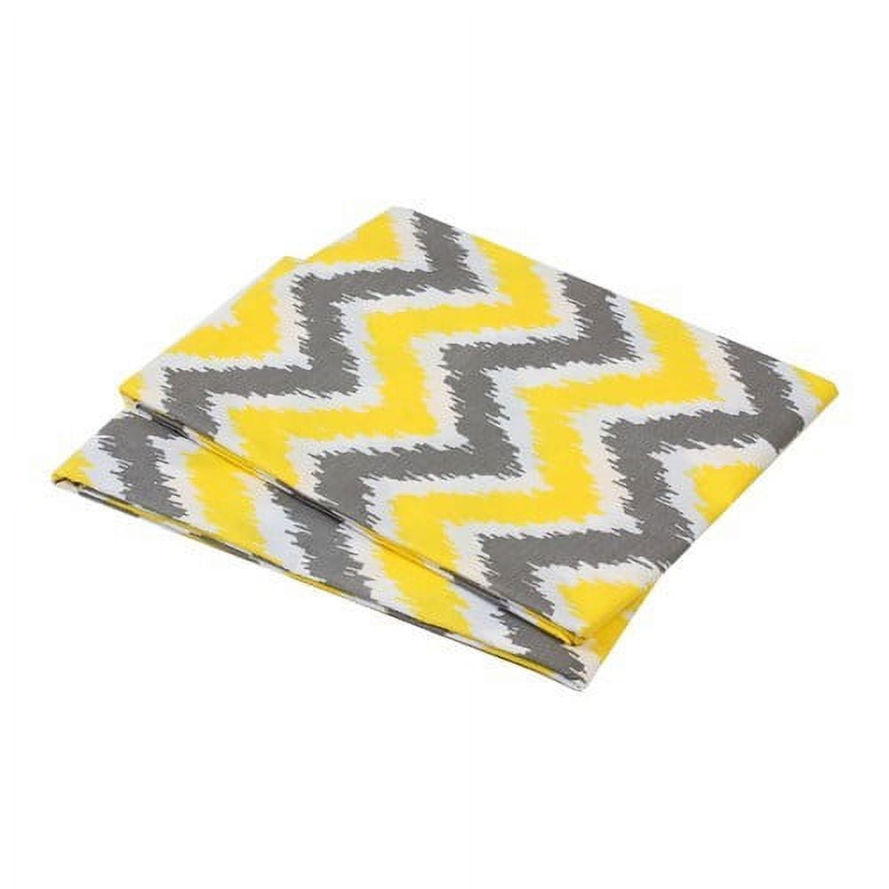 Bacati - MixNMatch Zigzag Crib/Toddler Bed Fitted Sheets 100% Cotton Percale, Navy/Red, 2-Pack