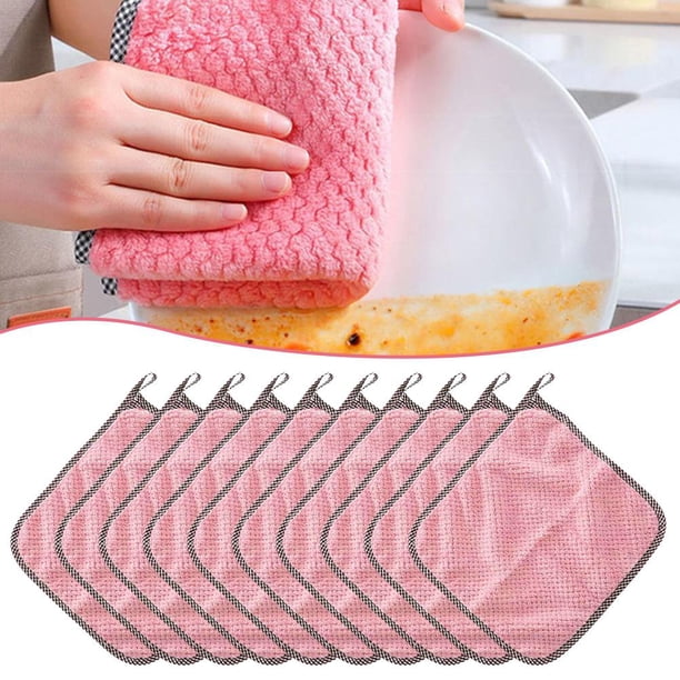 Cocina Para El Hogar Toallas Absorbentes De Cocina Sin Desprendimiento Con Cordón Toalla Limpia Para Platos Eigraketly HA044610-01