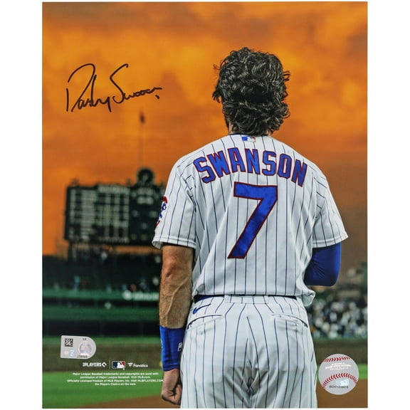 Dansby Swanson Chicago Cubs Autographed 8" x 10" Standing Under Sunset Photograph - Fanatics Authentic Certified