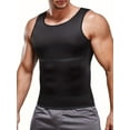 thumbnail image 2 of Men's Compression Tummy Control Body Shaper Tank Top Vest Undershirt Tops All Season Shaping Sweatshirt WHITE XL, 2 of 6