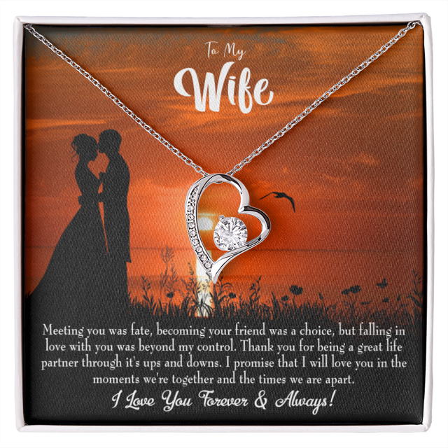 À Ma Femme pour Toujours et à Jamais Collier w Message Card