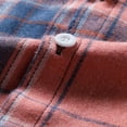 thumbnail image 7 of Miqool Flannel Plaid Shirt for Men Long Sleeve Button Down Collared Layering Casual Lightweight Jacket for Fall Winter, 7 of 7