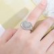 thumbnail image 3 of Anillo de corazón de color dorado y plateado estilo hip hop con circonita cúbica helada de cobre, joyería delicada de alta calidad, regalo para hombres y mujeres, 8, oro, 3 of 5