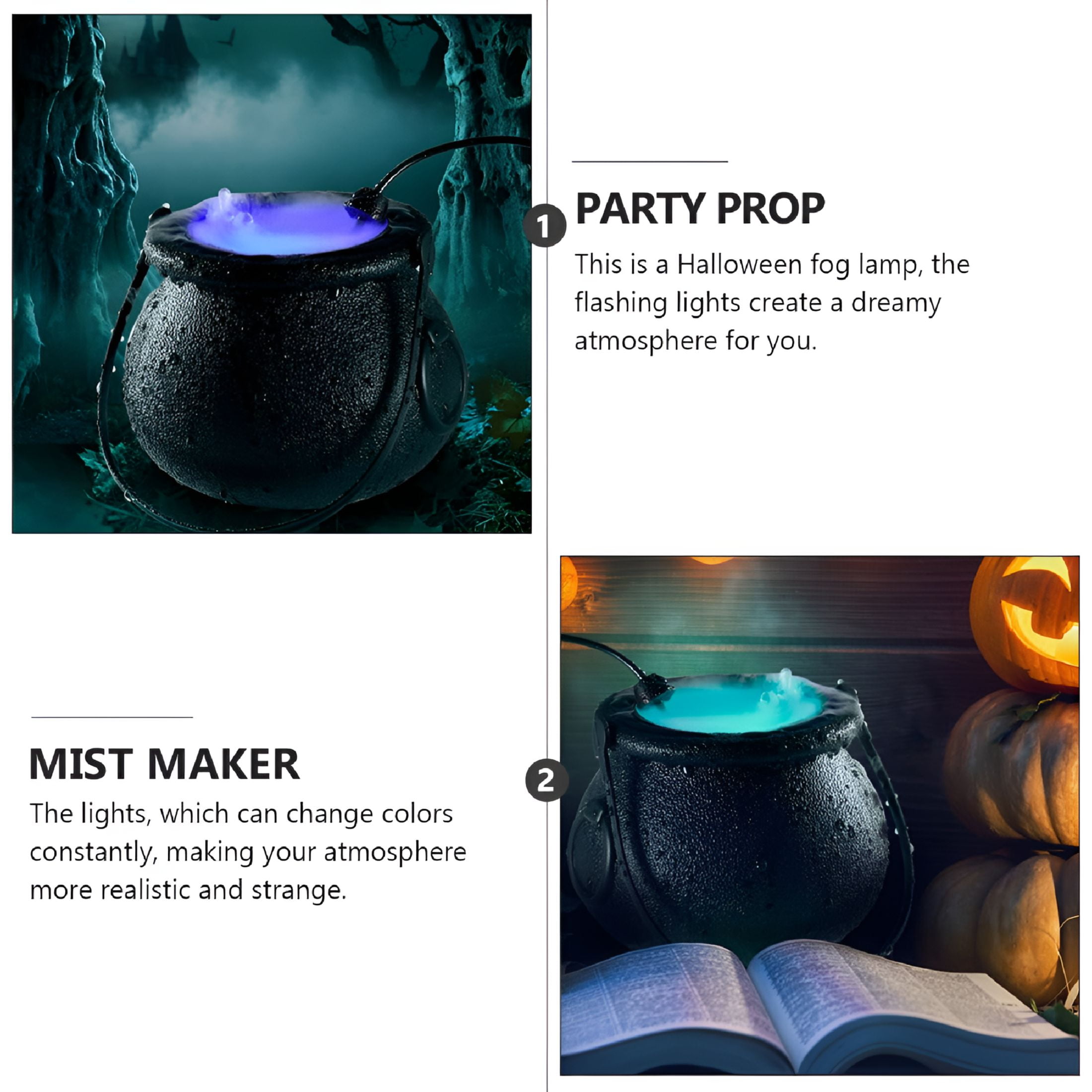 HIBIBUD 2026 New Mist Maker Water Fountain Fog Machine Party Prop Halloween Smoke Machine