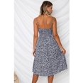 thumbnail image 1 of New Women's Tie Front V Neck Spaghetti Strap Button Down A Line Backless Swing Midi Dress, 1 of 7