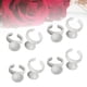 thumbnail image 4 of EeaseMX 100 anillos de maquillaje para pestañas, soporte para anillos de tinta, contenedor de pigmento desechable para tatuaje de cejas, sin separación, tamaño S (blanco), 4 of 7