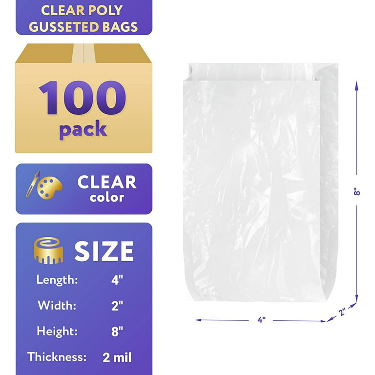 WFPLUS 100 Pack 18 x 24 inch 1 Mil Clear Plastic Flat Poly Bags Clothing  Merchandise Bags for Food Bread Dough Clothes Packaging Storage Gift Bag
