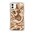 thumbnail image 1 of Brown Heart Case Compatible with iPhone 12,Aesthetic Art Design TPU Bumper Cover Case, 1 of 3