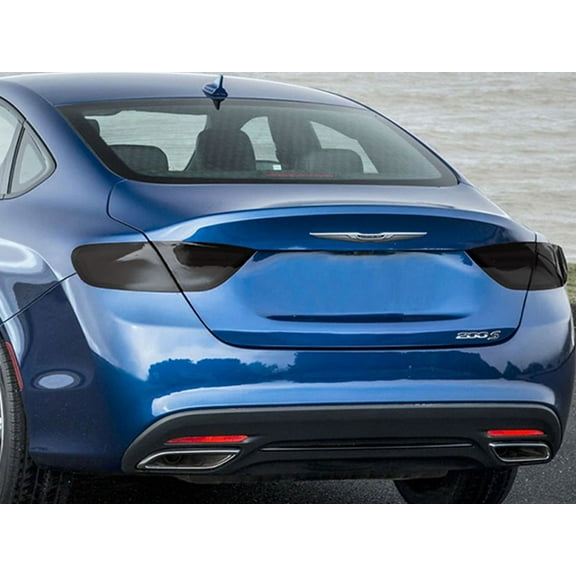 Rvinyl Tail Light Tint Covers Compatible with Chrysler 200 2015-2017 - Blackout Smoke