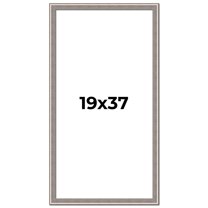 19x37 Frame Grey Real Wood Picture Frame Width 1.25 inches | Interior Frame Depth 0.5 inches | Hans