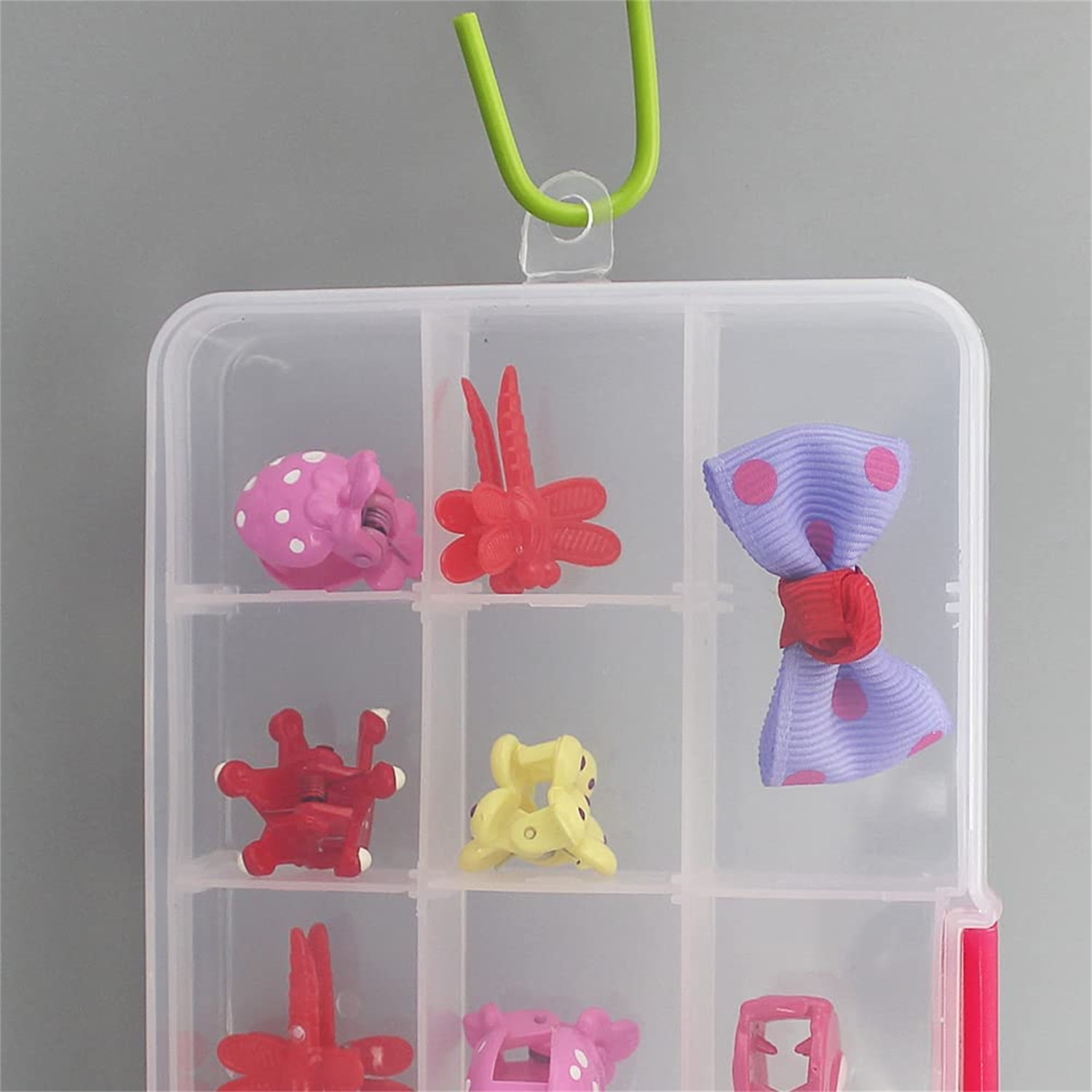 4Pcs Plastic Bead Storage Organiser Box with 15 Adjustable Dividers Earring Storage Containers Jewellery Box for Small Items Beads Tools Travel(Transparent)