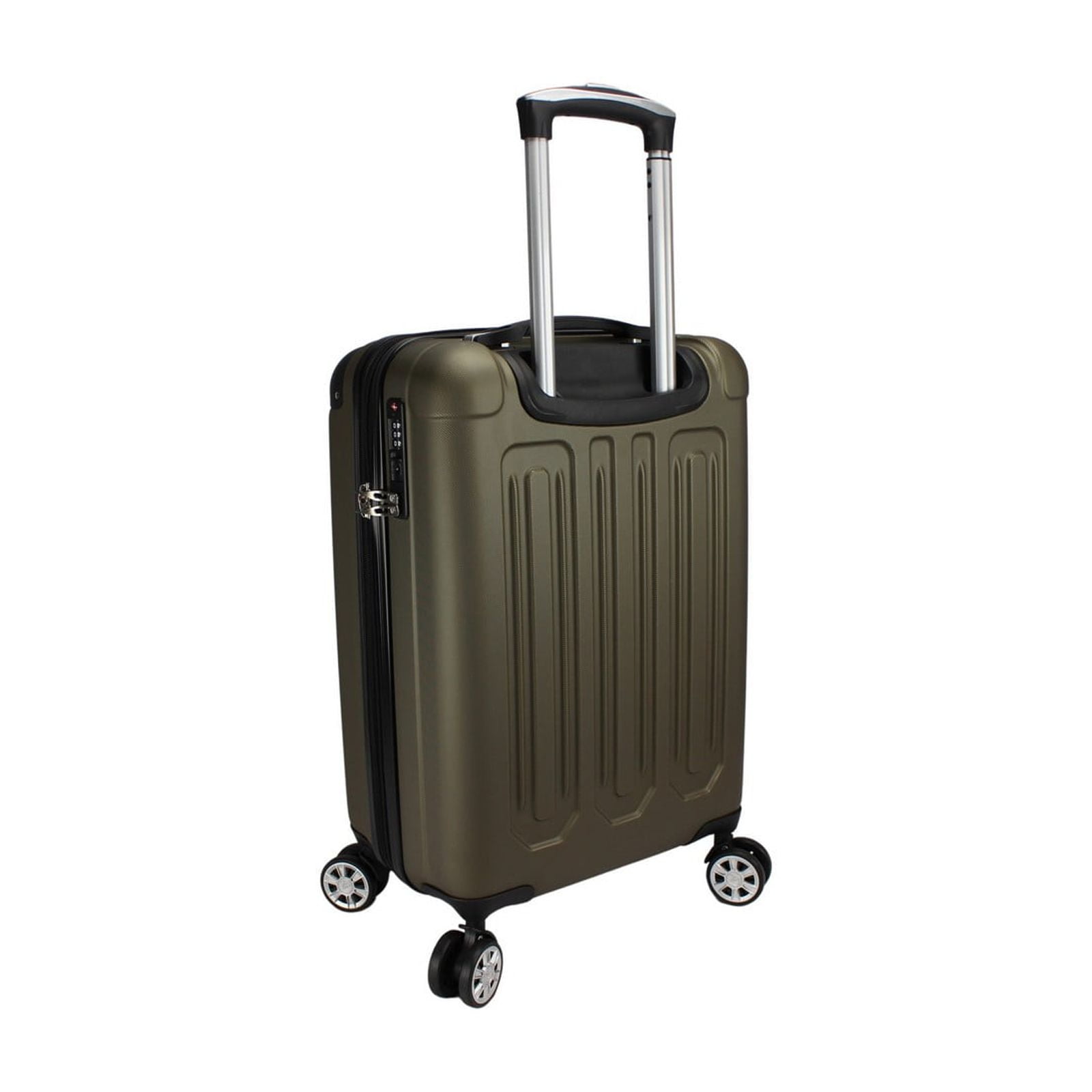 Dejuno Tutin 3-Piece Hardside Spinner Luggage Set With TSA Lock - Olive